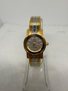 Vintage Anne Klein 126910 Two-Tone Gold Silver XII Dial Swiss Quartz Watch